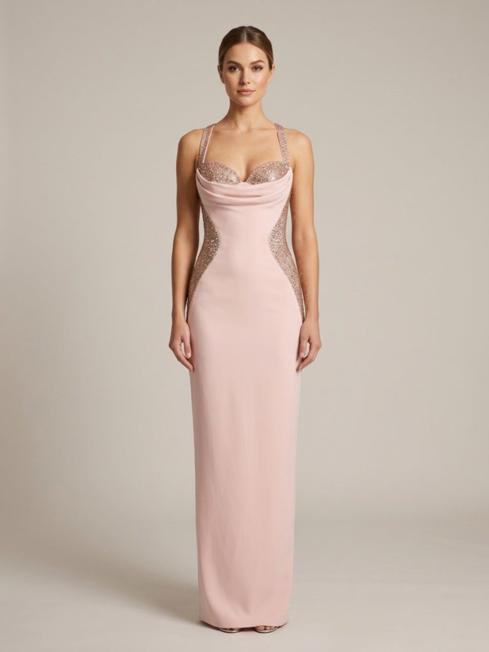 BEAUTIFUL Gown - Lucian Matis SP2652 Blush Evening Gown in Women's Size 4